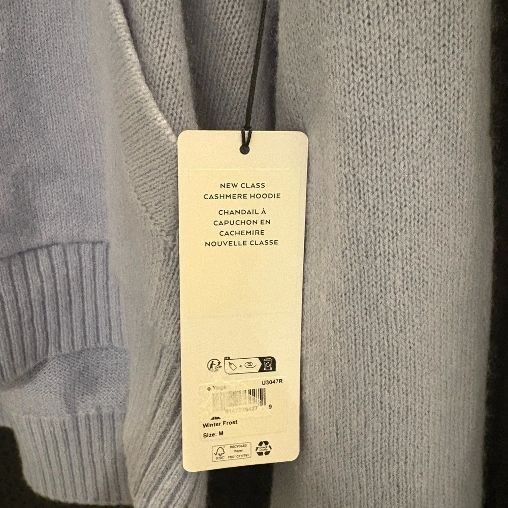 ALO Yoga Wool Cashmere New Class Hoodie Medium Limited: Winter Frost NWT - Picture 9 of 9